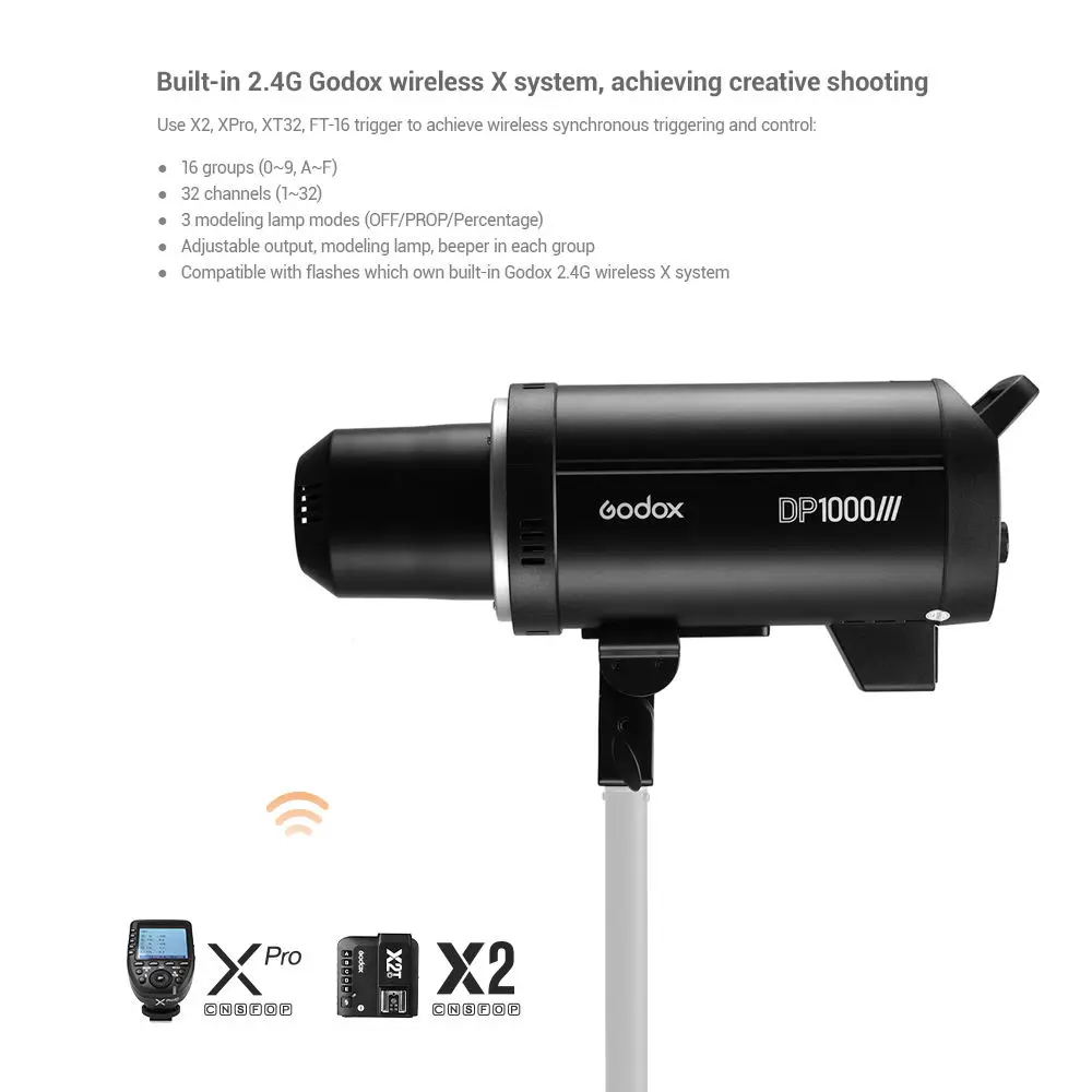 Godox DP400IIIV 400W 2.4G Built-in X System GN80 Studio Strobe Flash Light for Photography studio Lighting