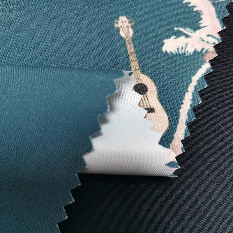 75D * 150D 100 % Recycled Polyester Shorts Fabric Nice Printing Design Beach Shorts Fabric For Summer