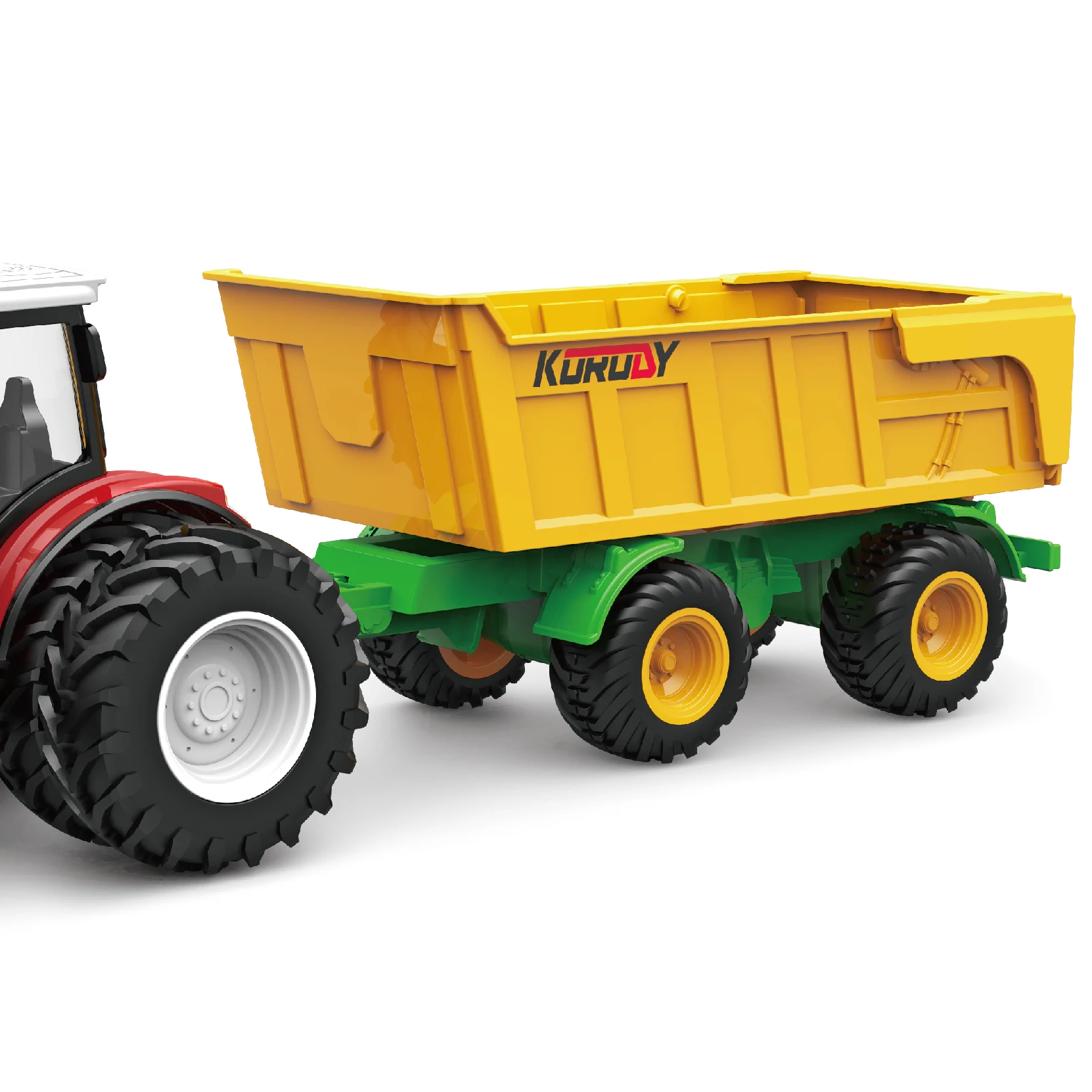4DRC 2.4g 6 Channel Rc Farmer Car Toys Radio Control Tractor Truck 1/24 Plastic Remote Control Dump Trailer Farm Tractor Toy