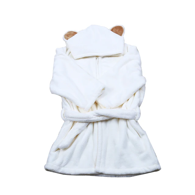 organic bamboo terry bathrobe soft absorbent kids hooded bathrobe for children