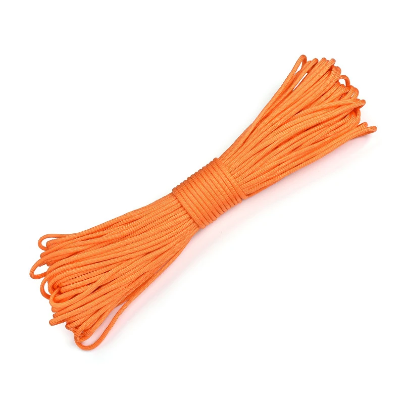 Qibu Camping Utensil Organizer Rope 550 Catenary Umbrella Line 9 Core Nylon Braided Clothesline Outdoor Rescue Car Rope