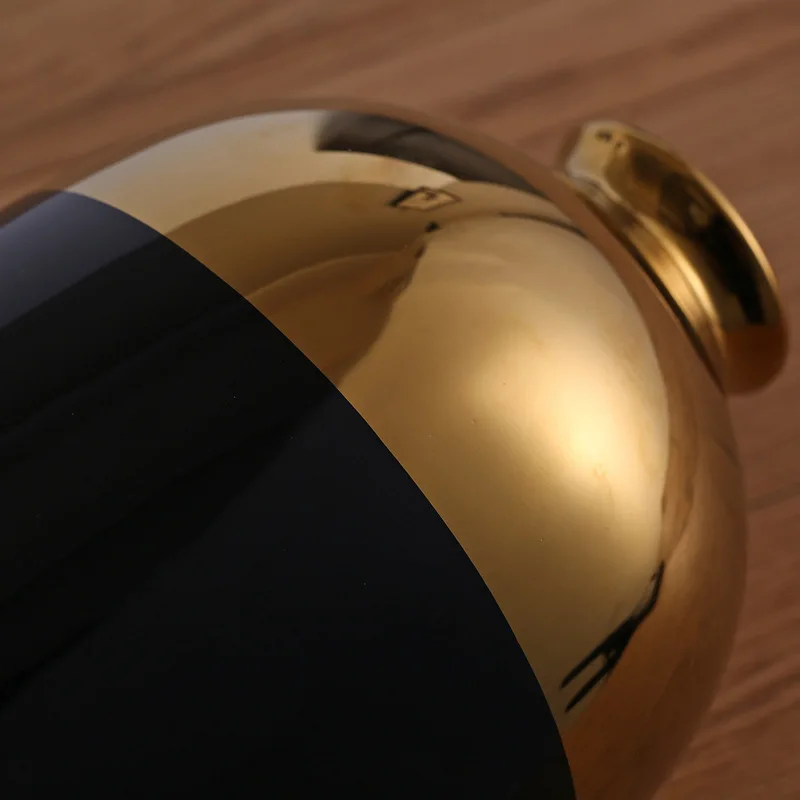 creative black gold Plating ceramic vase light luxury Modern Flower Arrangement vases for desktop home decor accessories