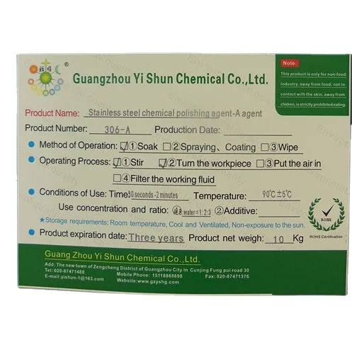 Environmental protection chemical polish for stainless steel