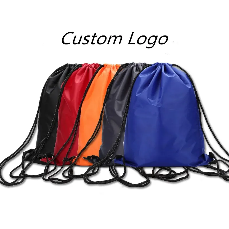 waterproof 420D heavy polyester OEM drawstring bag 210D ECO backpack bag