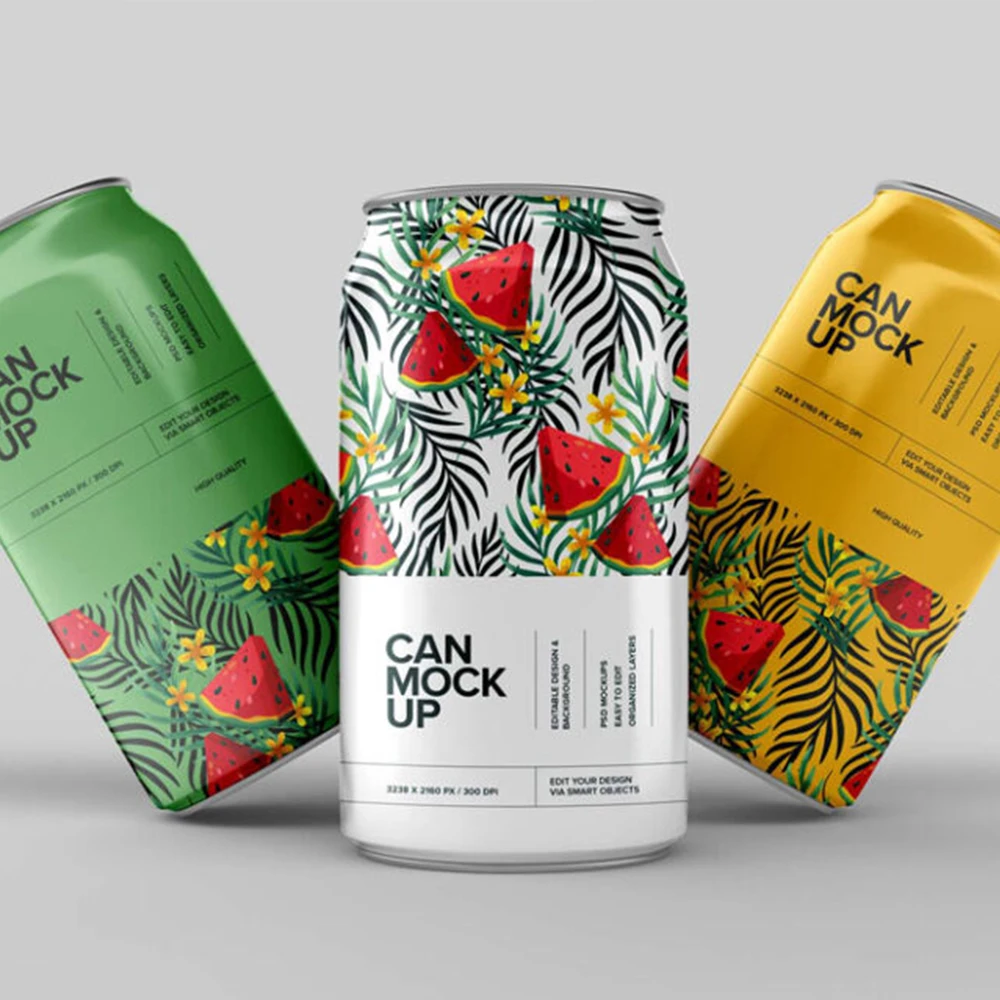 Empty Aluminum Cans Can Be Customized Beverage Sleek Cans 330Ml