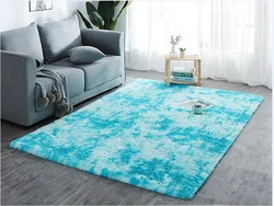 3D Print Faux Fur  Custom Rectangle Area Rug Washable Anti Slip Fluffy Mat Sofa Living Room Bedroom Floor Carpet