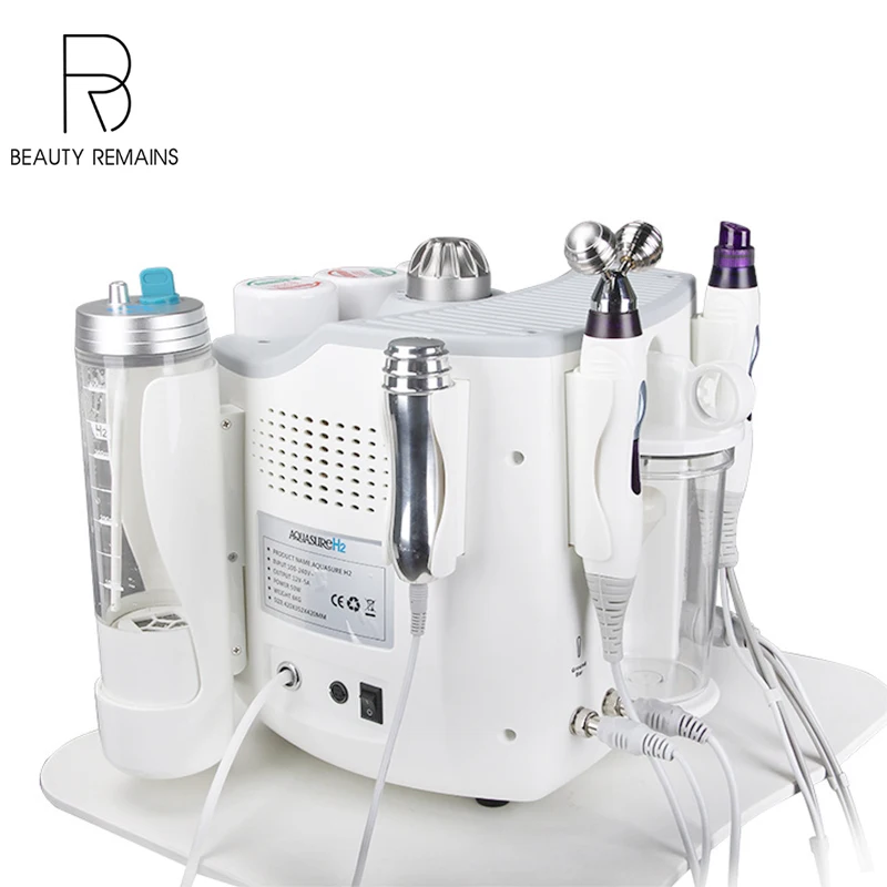 Beauty Equipment 6 In 1 Facial Oxygen Bubble Aqua Peeling Bio Ultrasonic Rf Microcurrent Face Lift Machine