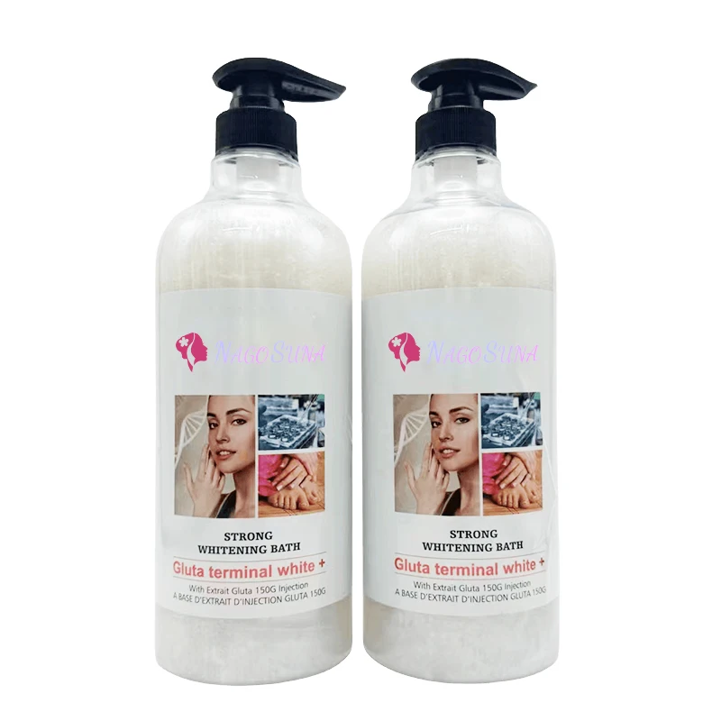 NAGOSUNA 1000ml Whitening skin brightening Organic Niacinamide smooth glutamic acid Shower Gel OEM Customized