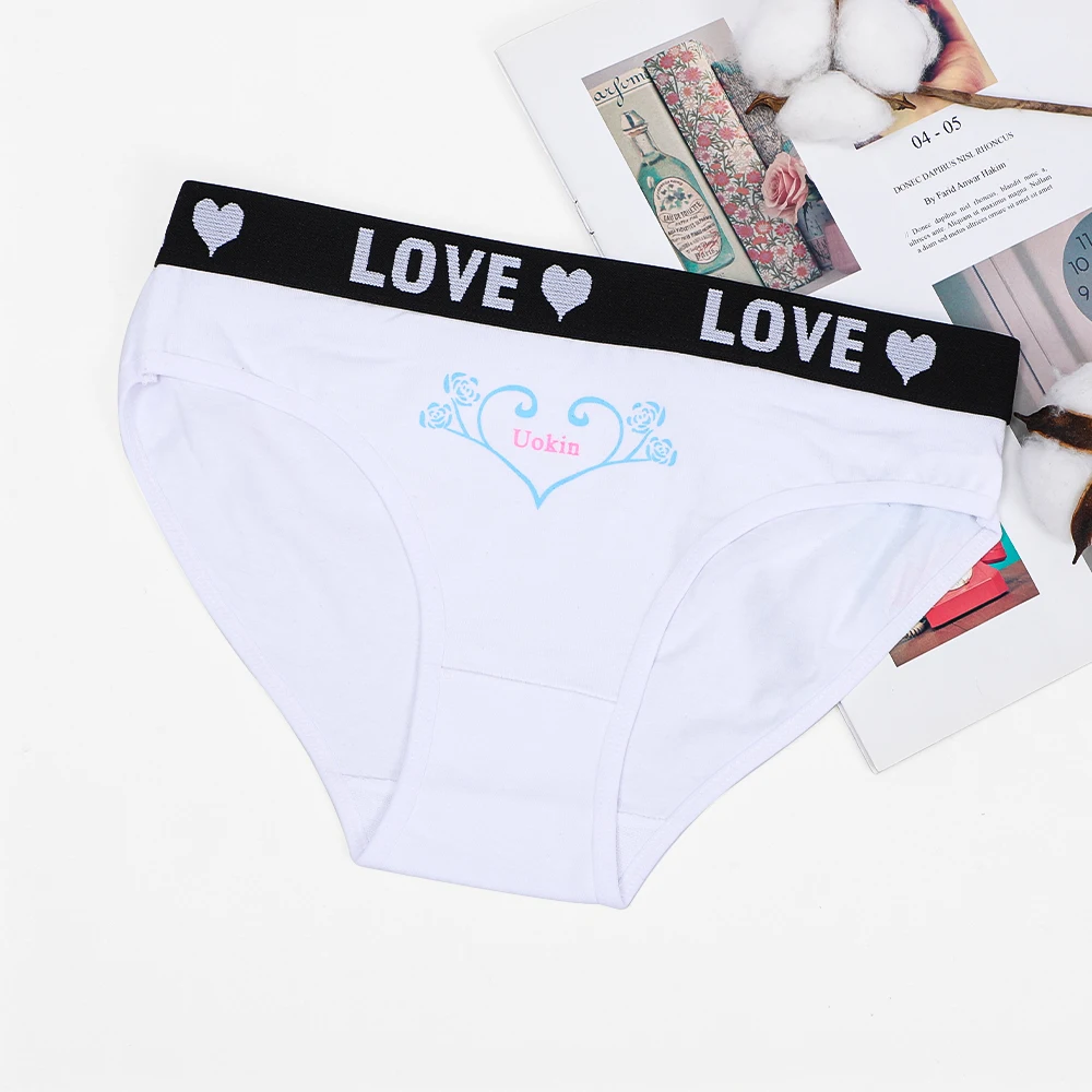 12 pcs dozen sale womens briefs soft material 95 pure cotton mid rise mix size ladies underwear panties UOKIN panty