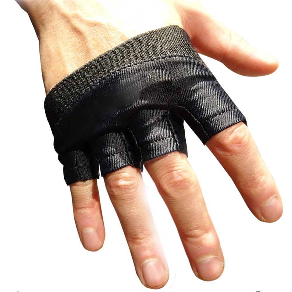 Unisex Fitness Sweat-Absorbing Breathable Four-Finger Gloves Equipment Training Palm Protection Non-Slip Half Palm Gloves