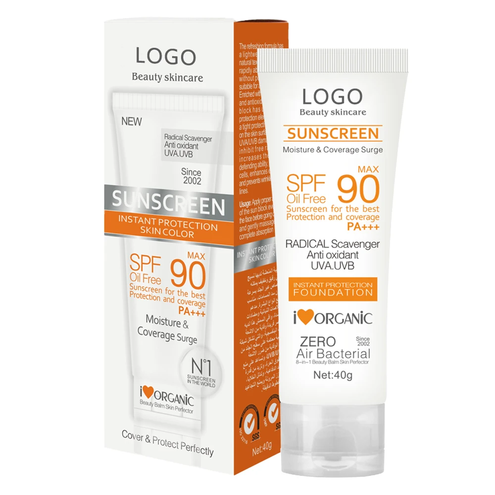 Solar Facial Sun Protection Cream Sunblock Spf 90 Moisturizer Whitening Sunscreen SPF 90