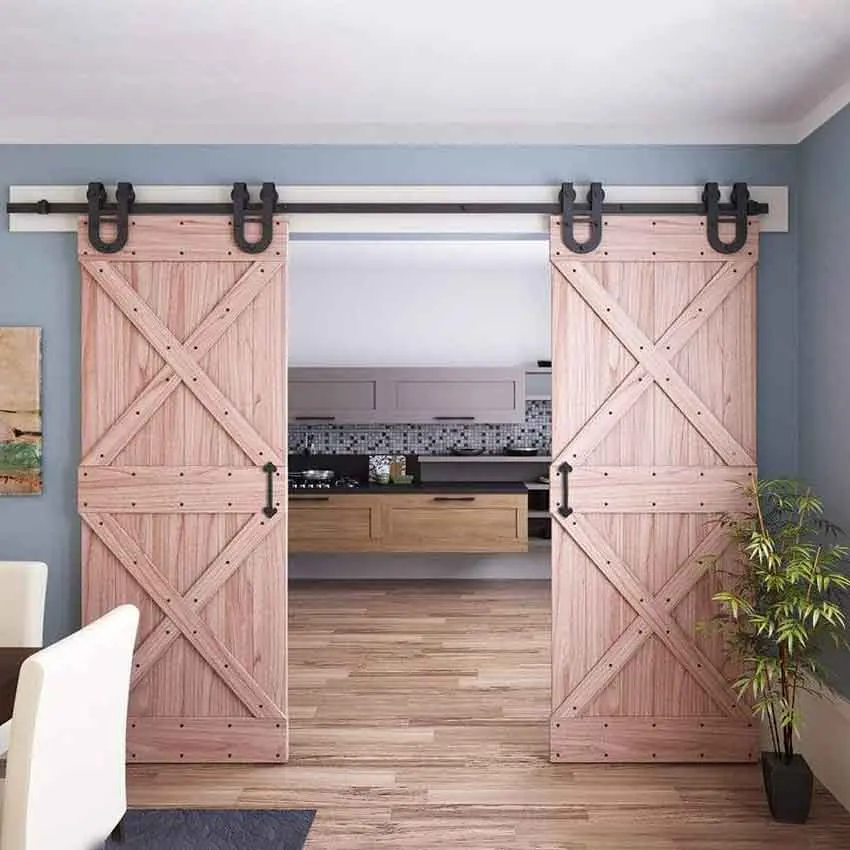 U Shape Horseshoe Single Double Barn Door Hardware Kit Classic Sliding Barn Door Hardware Kit