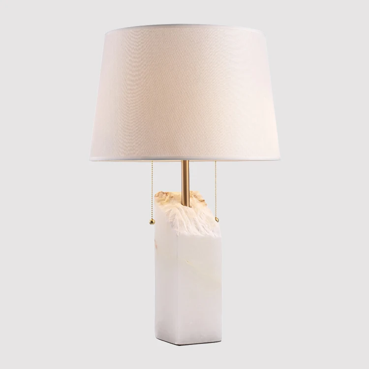 China Cheap Modern Brass Metal Fabric Shade Angel Alabaster Design Wholesale Table Lamps