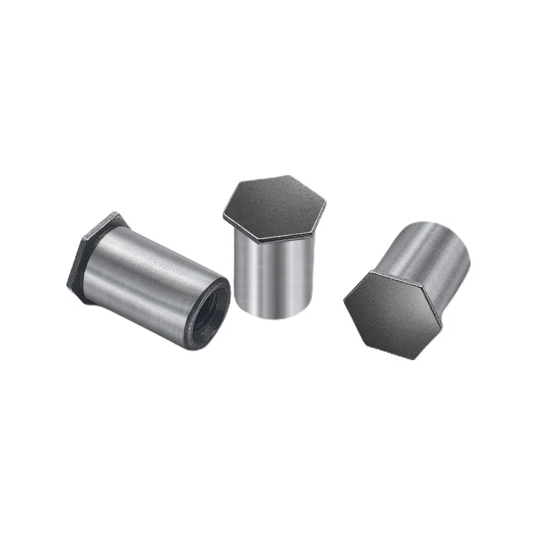 Высокое качество резьбовое отверстие с открытой резьбой самозаклинивание шестиугольная гайка плоской головкой нержавеющая сталь углеродистая