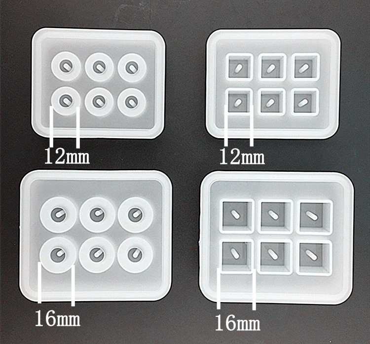 Epoxy Resin Mould Diy Cake Tools Jewelry Ornament Pendant Spheres 12mm 16mm Silicone Round Ball Cube Beads Mold
