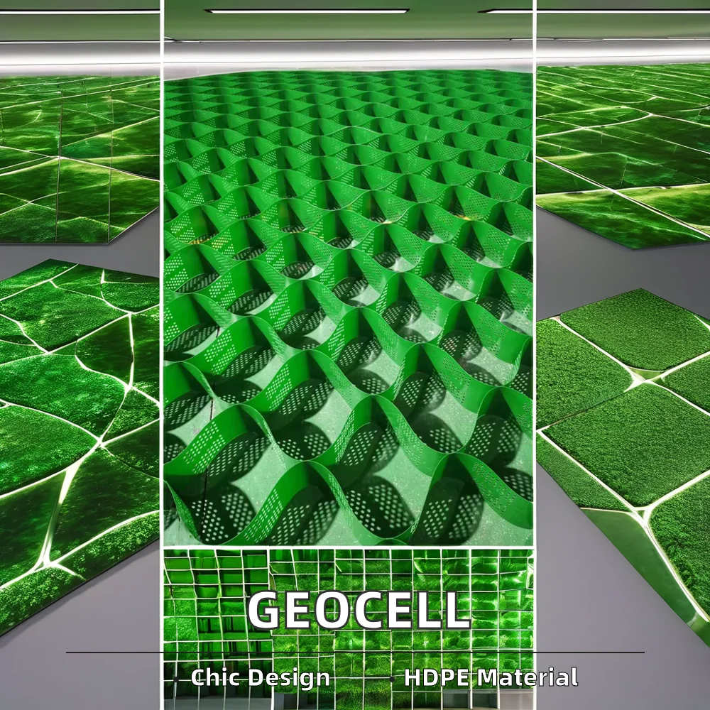 HDPE Geocell Outdoor Application PP Material 3d geo honeycomb Ground Enhancement gravel grid driveway paver gravel stabilizer