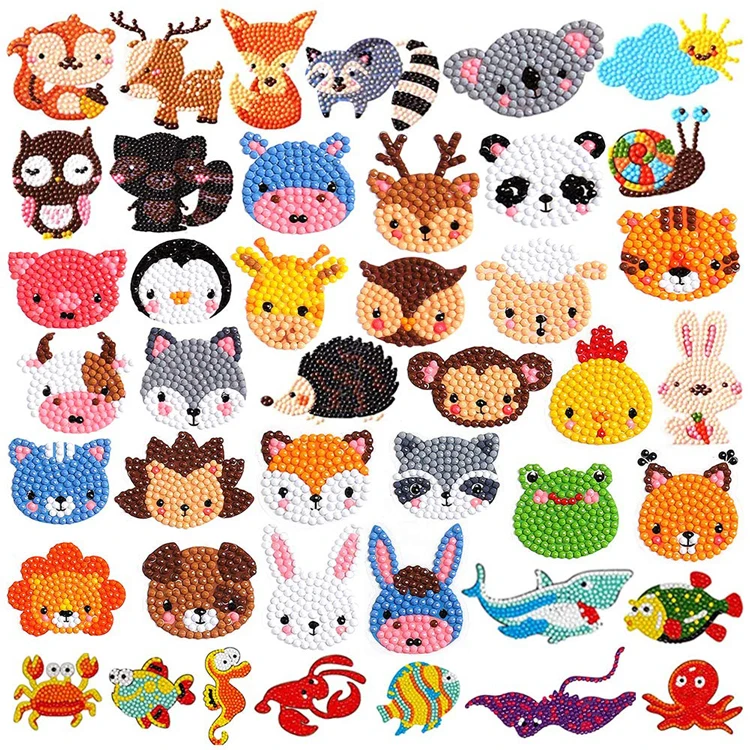 Hot sale 5D DDIY Diamond Painting Stickers Cartoon Art Set Beginners Mosaic Stickers by Numbers Kits Crafts Set for Children