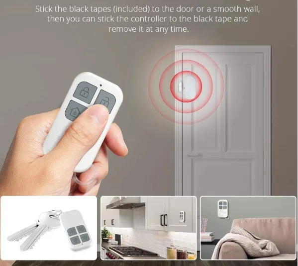 cheap home anti burglar wireless remote control magnetic sensor security alarms for windows and doors