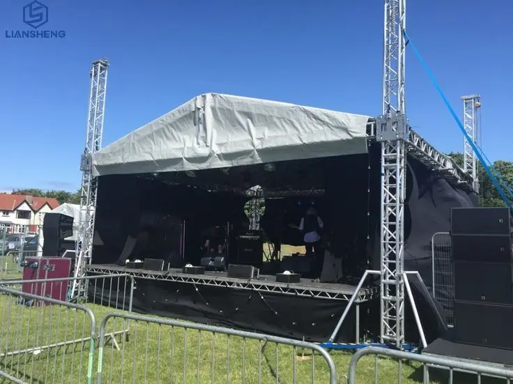 Event Equipment Aluminum Concert Canopy Roof Stage Platform Truss System For Sale