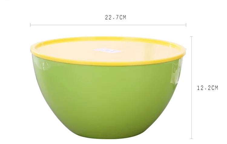 Экологически чистая разноцветная круглая Салатница из полипропилена без бисфенола А с крышкой, чаши для салата