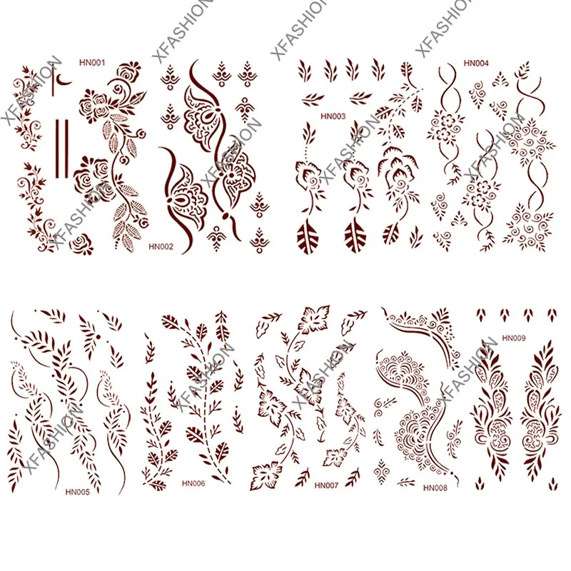 New Design Accepts Customization Elegant Mysterious Sexy Henna Lace Tattoo Sticker Maroom for Women Girls