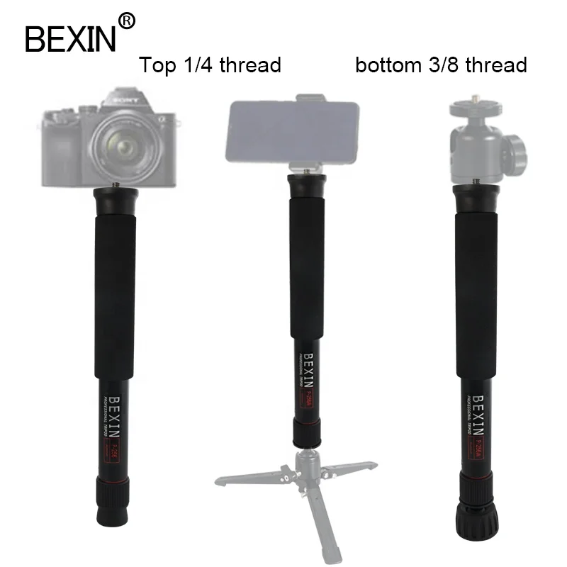 
BEXIN P256/P256AProfessional Mini Portable Monopod Aluminum Camera Mobile Phone Stand Handheld Photography for SLR sports camera 
