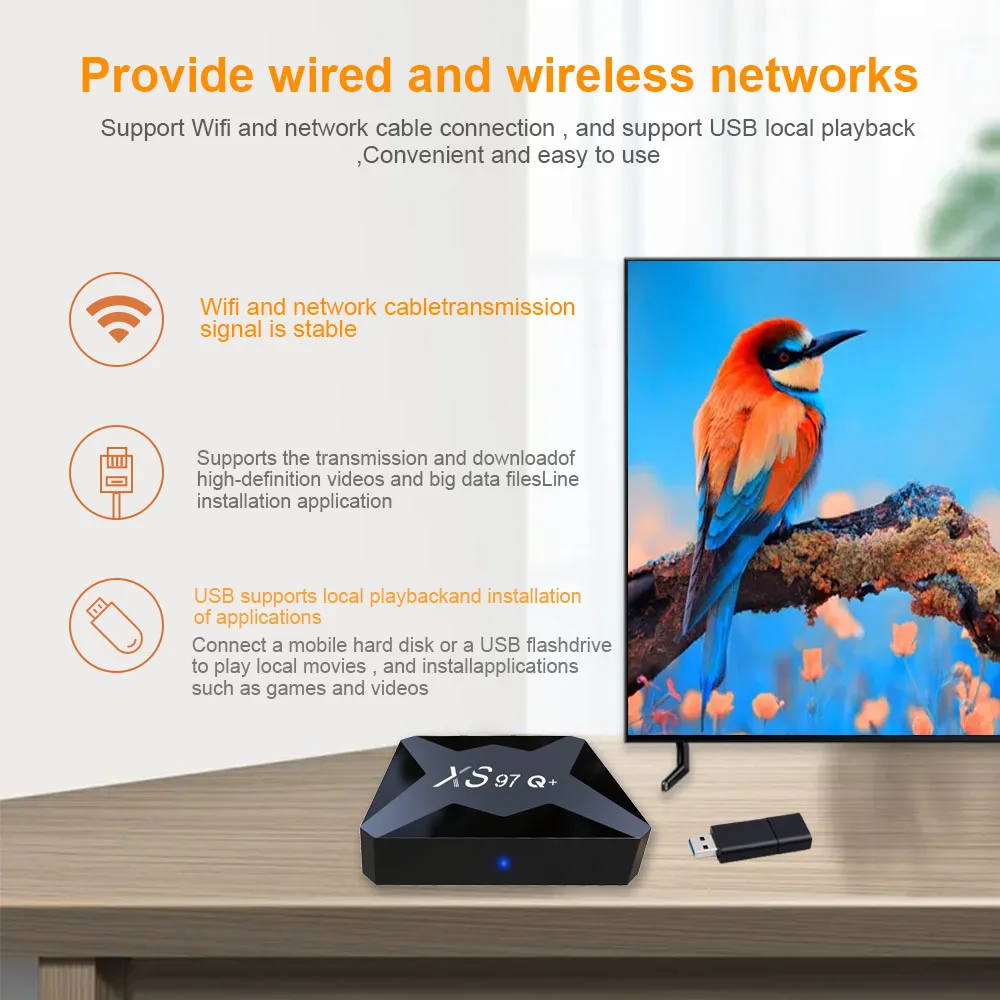 wholesale factories 24G WIFI stb 1gb 8gb bt5.0 iptv box indian channels