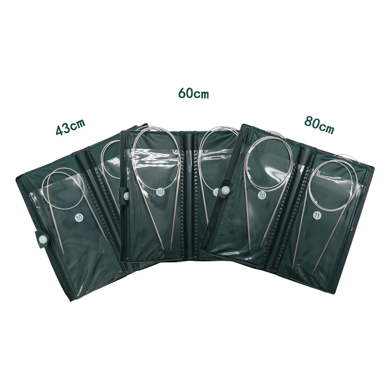 Sweater needle knitting tools Stainless steel trocar, steel wire loop needle, a set of 11 loop needles