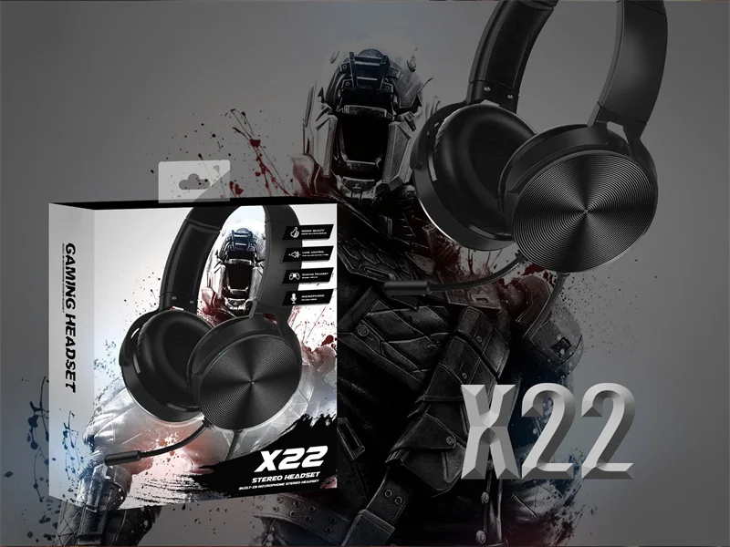 Excellent sound quality gaming headset white with microphone and volume control dedicated for wired game-only