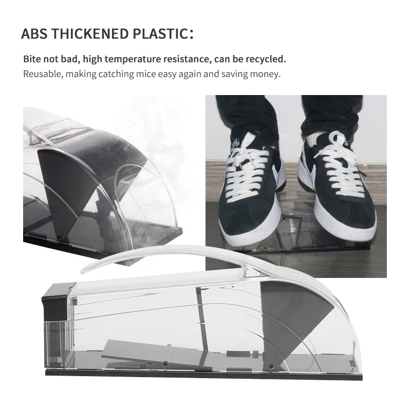 Mouse Catcher For Garden Warehouse Hard Plastic Handheld Rat Trap Physical Mechanism Indoor Outdoor Mice Catch Box