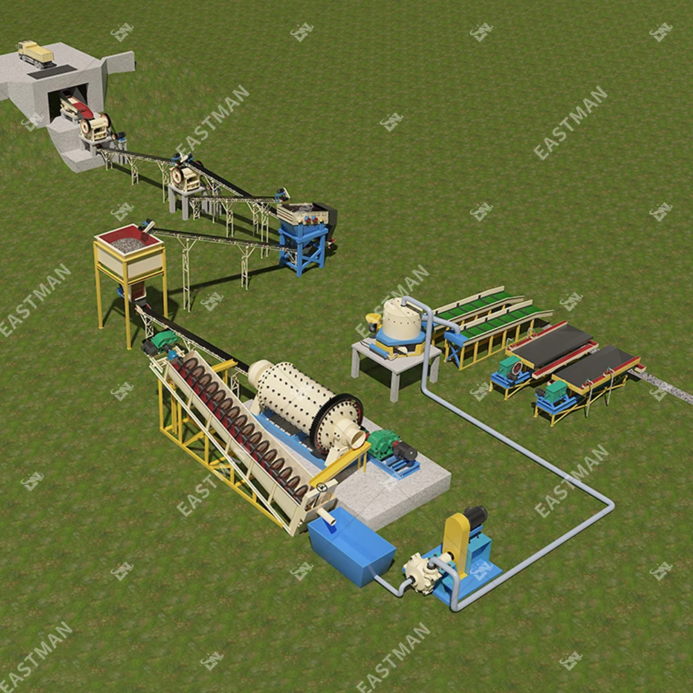 10TPH Rock Gold Process Gold Processing Plant Equipment For Sale