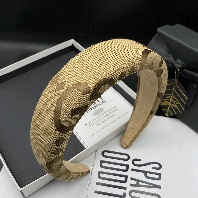 Luxury Catalogue Designer Headbands Double G Famous Sponge Head Bands Women Hair Accessories Accesorios Para El Cabello