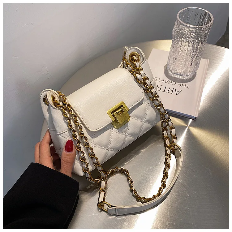 Amazon trending products lovely Girl candy color shoulder women mini chain crossbody messenger bag