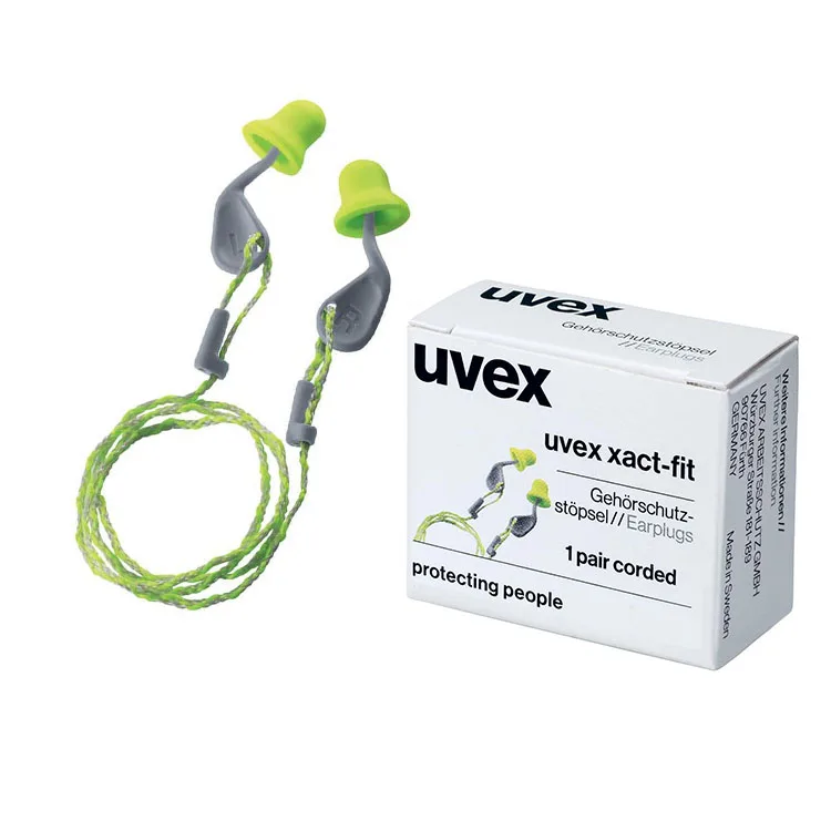 Uvex xact-fit 2124001 Quiet Noise Reduction Industrial Sound Proof Earplugs Construction Protective Ear Hearing Protection