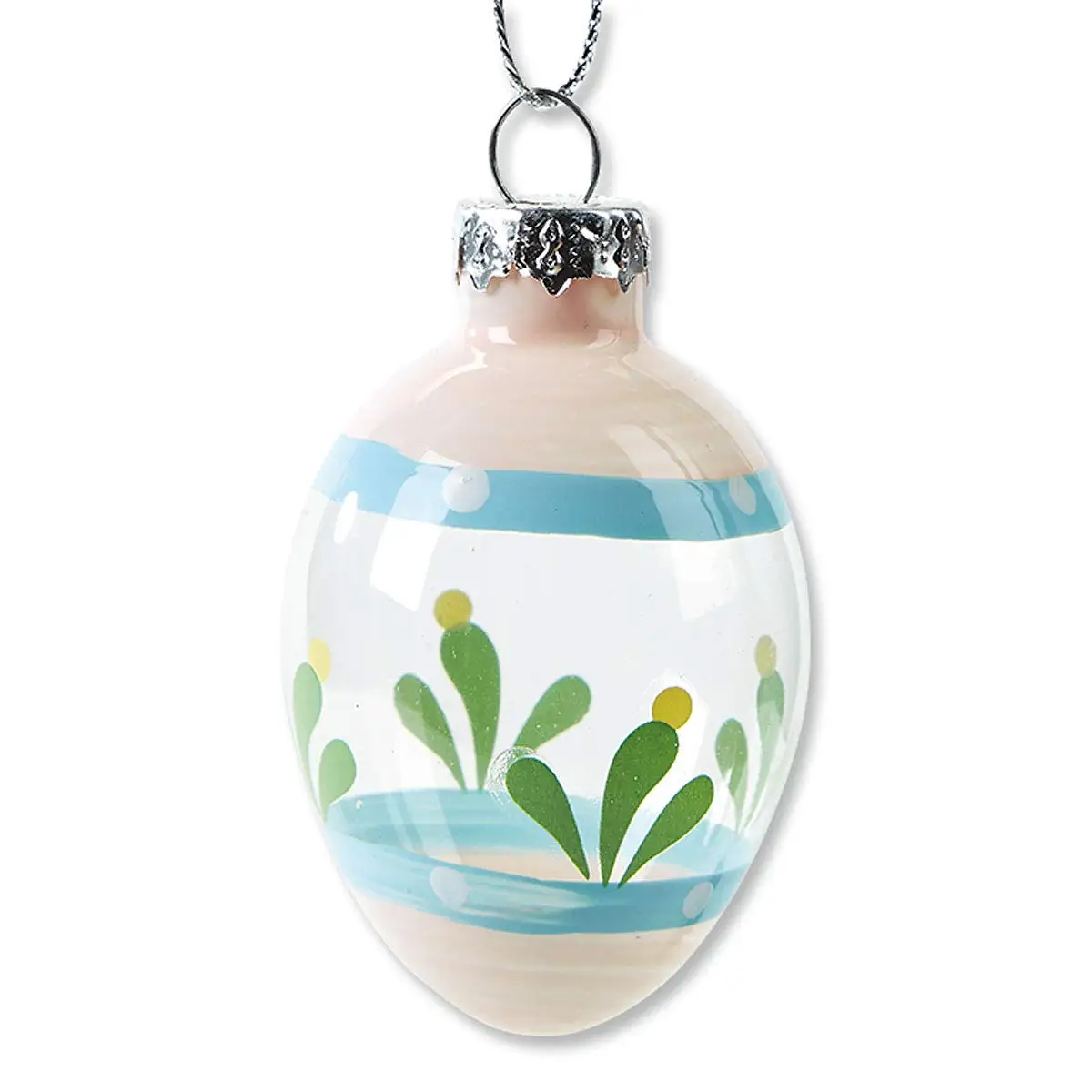 Hand Painted Pastel Glass Easter Egg Ornaments for Holiday Home Decor Spring Themed Tree Decorations
