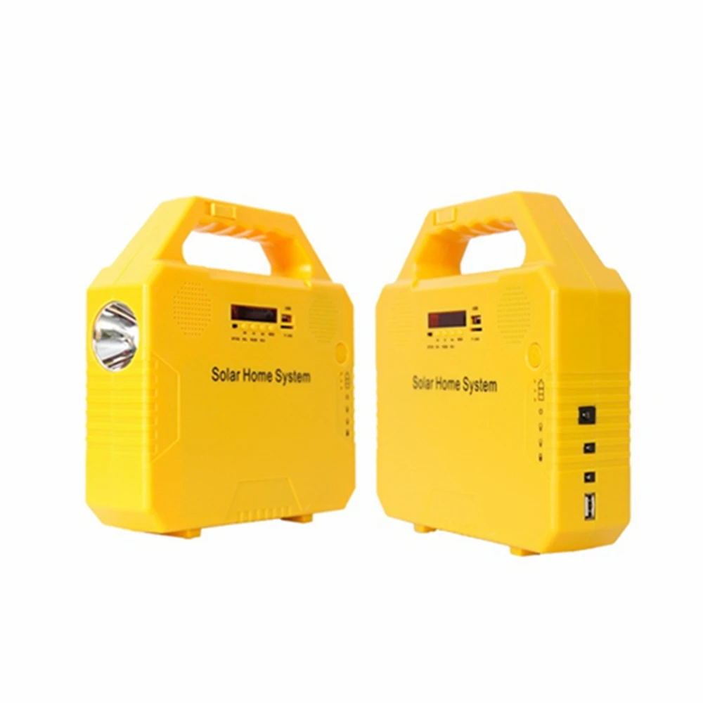 Rechargeable FM radio blue tooth speaker solar energy panel home kit solar lighting system