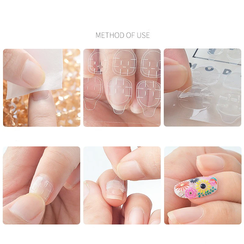 Wholesale Double Sides Nail Glue Sticker Fingernails Jelly Gel Tape Adhesive Tabs For Nails