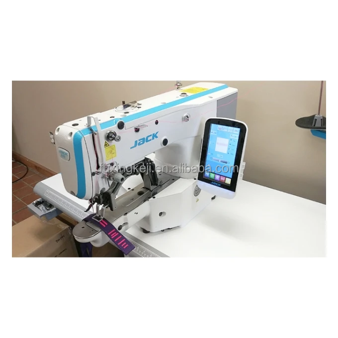 New high quality JACK JK-1900GH Electronic Bartack And Button Sewer computerized  Industrial sewing machine