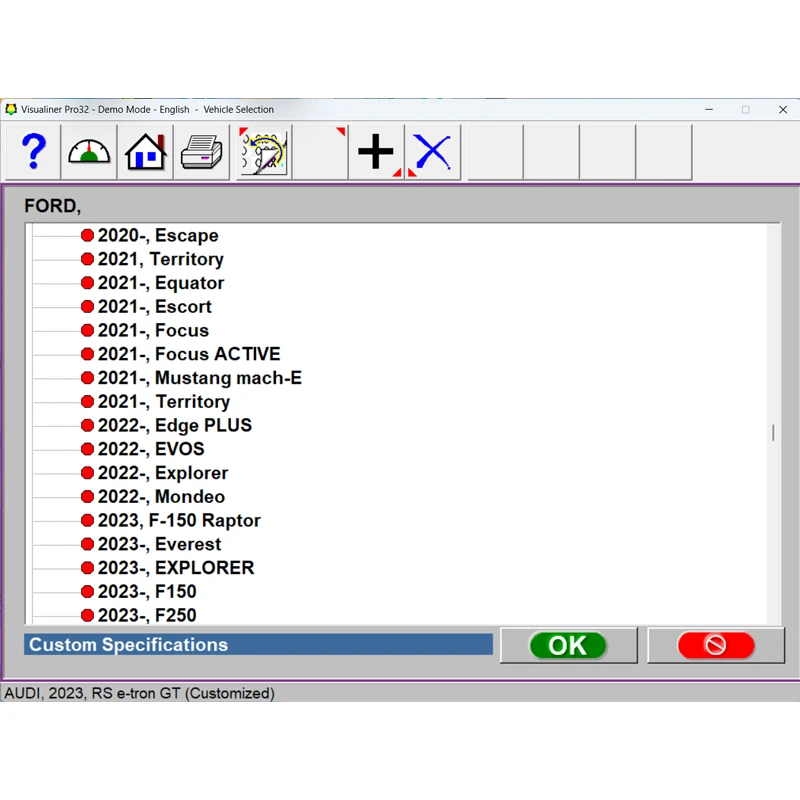 Wheel alignment vehicle database update and upgrade JB