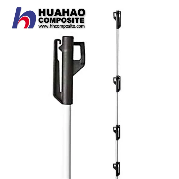 9.5mm 10mm White Fiberglass electric fence post animals fencing post with one pencil end