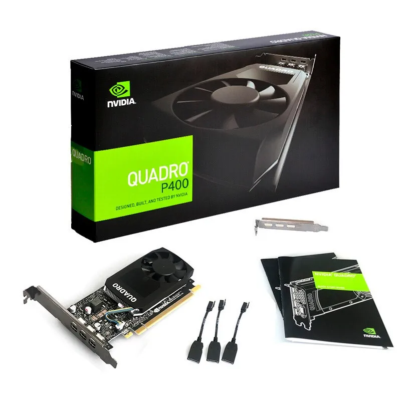 Quadro 2 GB GDDR5 Graphics Cards for Professional Design P400 Ai VR Metaverse Professional Video Cards