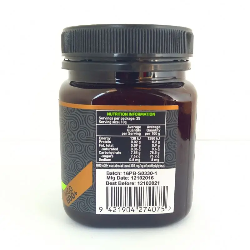  Бренд KOUNGA Новая Зеландия Manuka чистый натуральный пчелиный поток халяльный консервированный