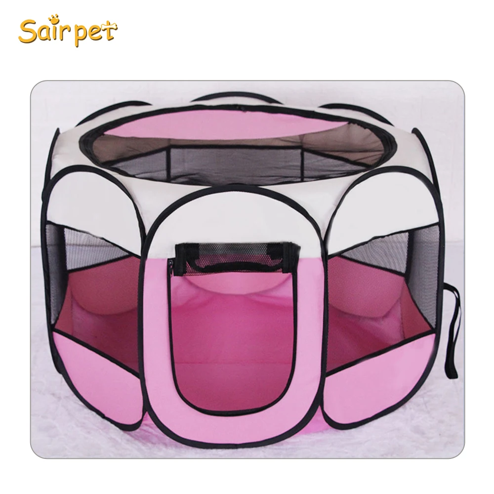 Outdoor Octagon Pet Foldable Tent Kennel Oxford Big Size Pet Cage Crate House For Dog Cat