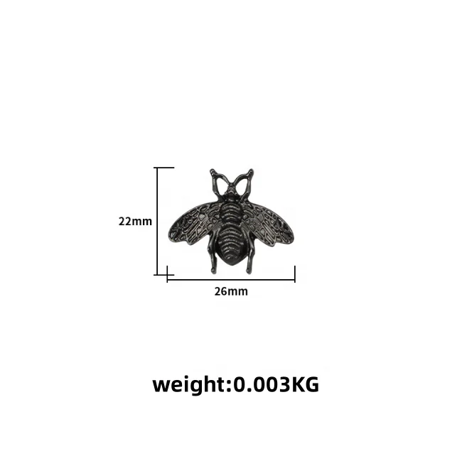 Bee Shaped Lightweight Resin Purses Bags Hardware Accessories Small Decorative Buckles Locks Hooks Labels Belts-Packaged Cartons