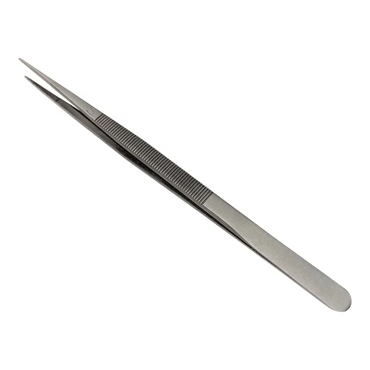M Medium Titanium Diamond Tweezers High Quality Jewelry Identification Pick up Tools OEM Grooved Tip Slick Lock Gemstone Tweezer