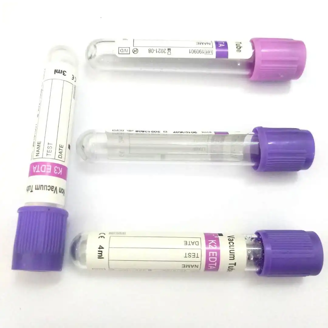 Disposable vacuum blood collection tube PET/Glass K2 K3 EDTA tube--shandong chengwu medical products factory