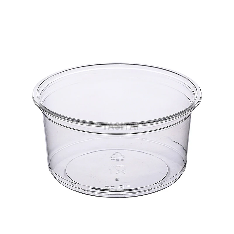 Fresh sliced fruit take away clear yogurt cake plastic packaging box freezer safe disposable ice cream bowls pet