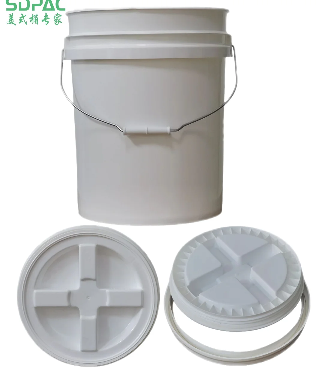 Free Sample 5 Gallon Plastic Pail With Airtight Screw On Lid Emergency Food Storing Container