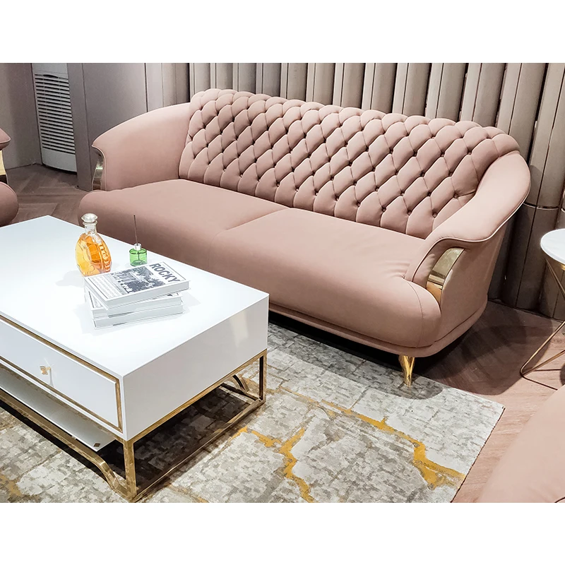 Дизайнерский современный роскошный домашний диван в европейском стиле для гостиной, кожаные диваны на 3 места, итальянский бархатный диван