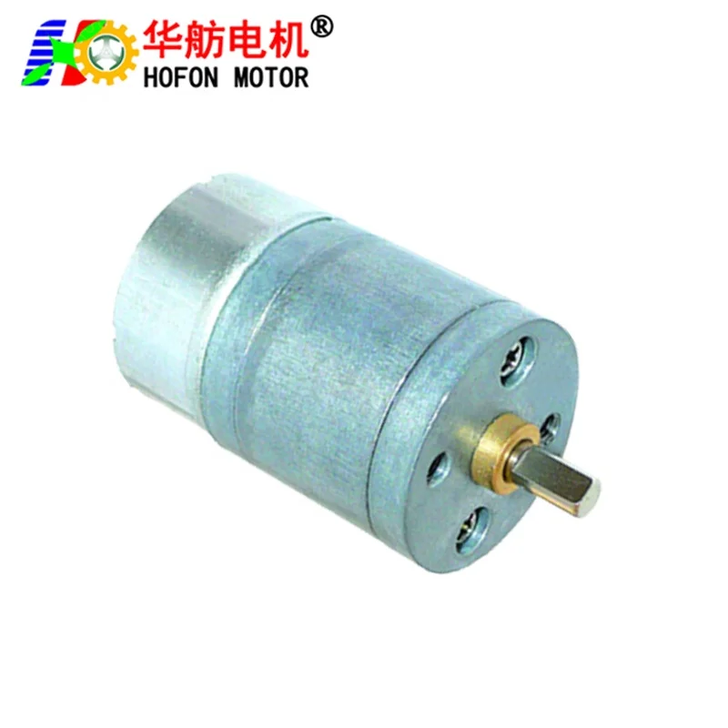 Hofon 25mm 300 DC 6V 12V 24V Mini small permanent magnet electric brush servo Electric 12 volt gear Motor With Gearbox